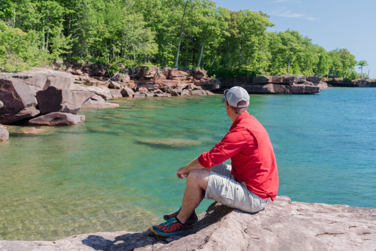 David Stock at Big Bay State Park on Madeline Island, Wisconsin